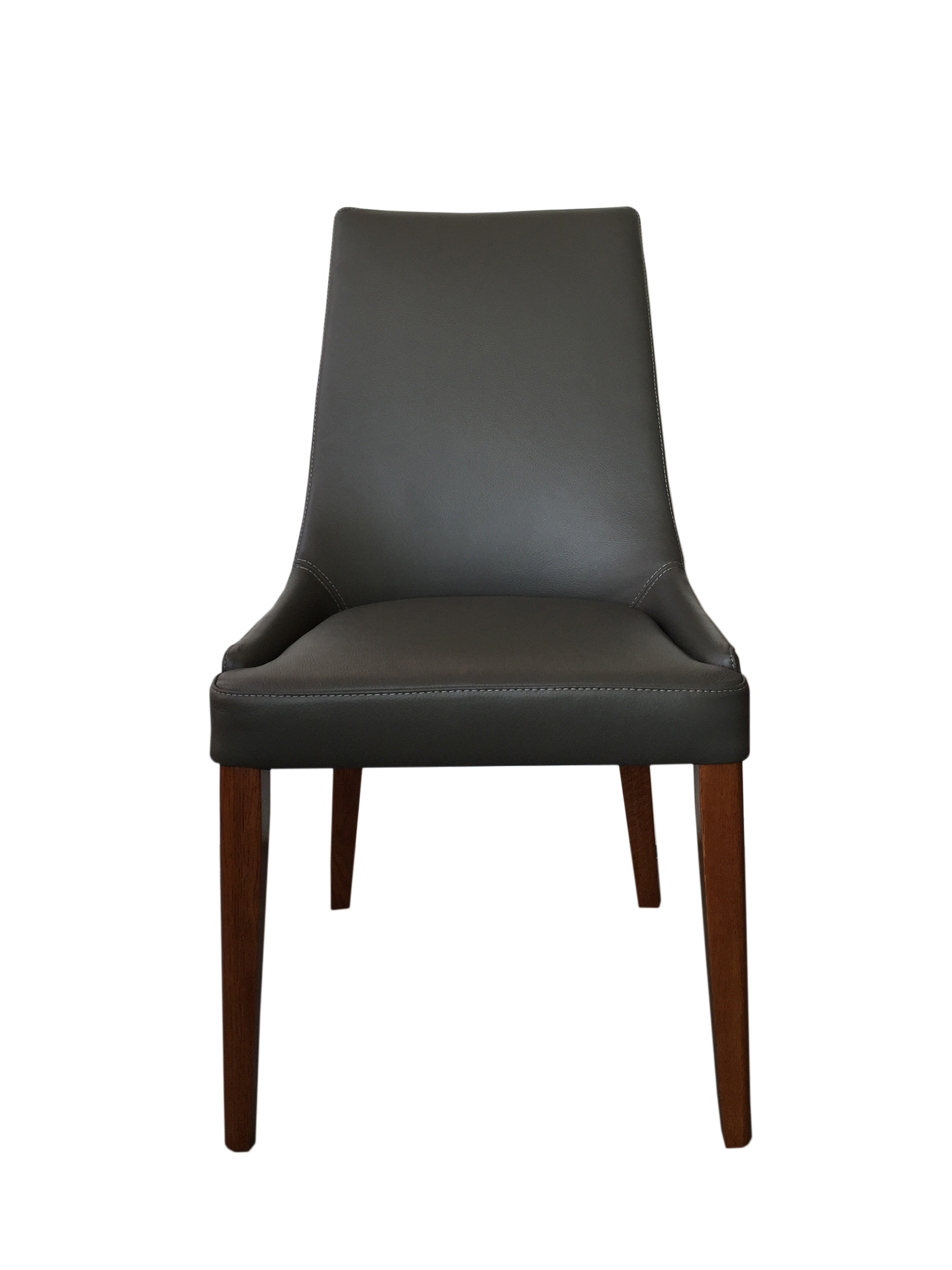 modern high back leather dining chair