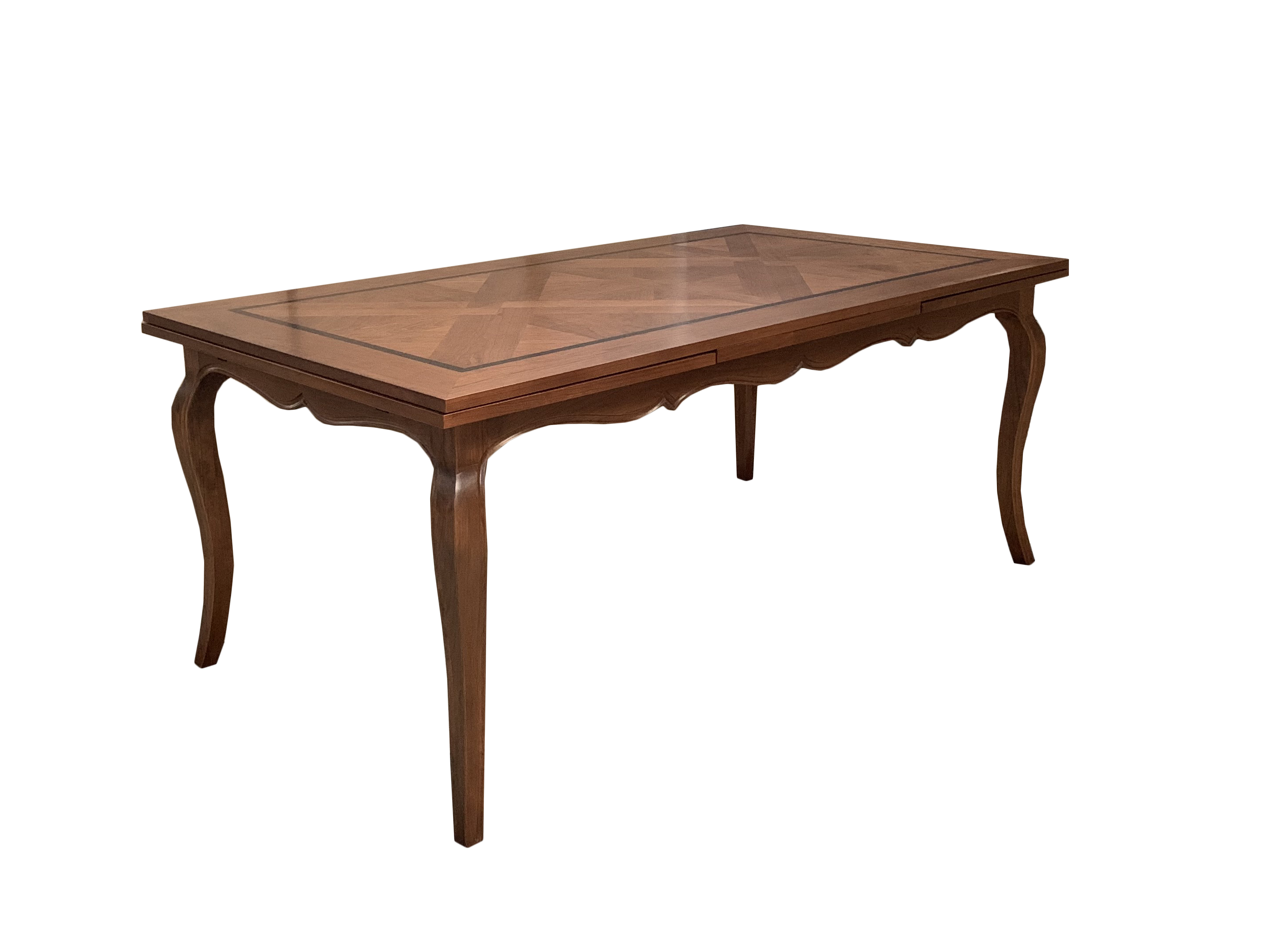 parquetry dining table in american cherry wood
