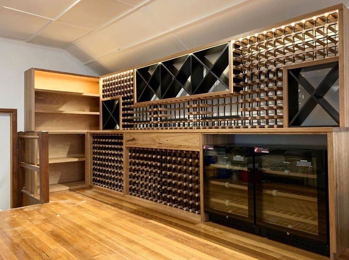 Built-in wine racks